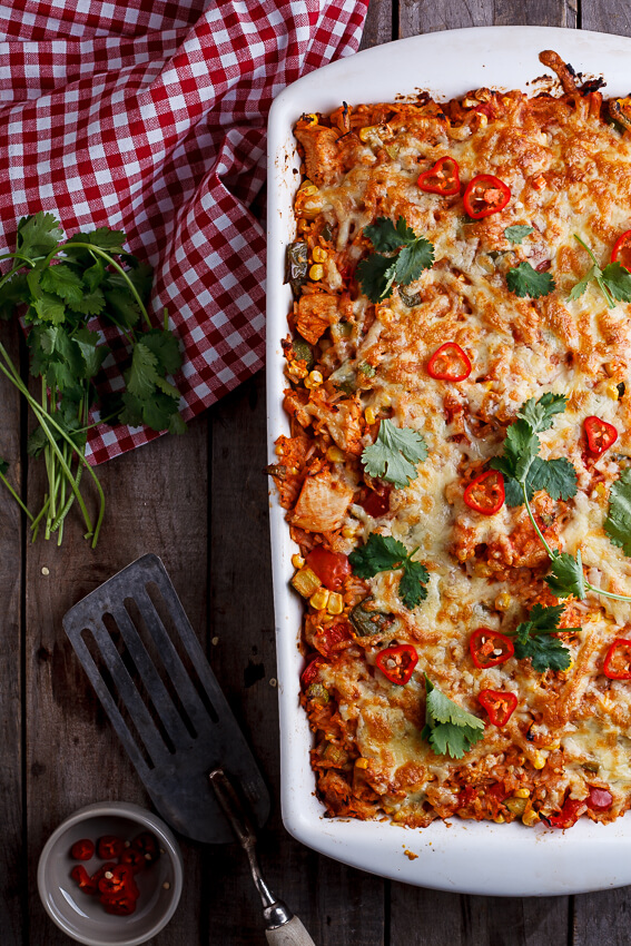 Mexican chicken and rice casserole