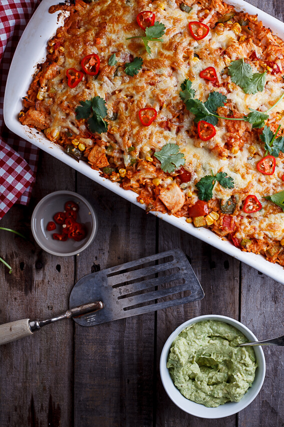 Mexican chicken and rice casserole