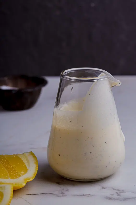 Creamy lemon dressing