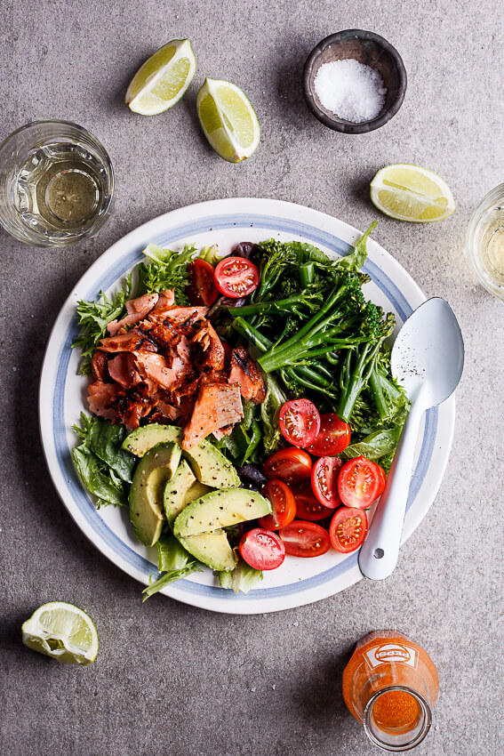 Grilled trout salad with shiracha lime dressing (3)