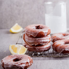 Lemon glazed doughnuts