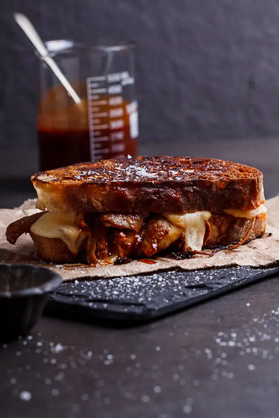Pulled pork grilled cheese