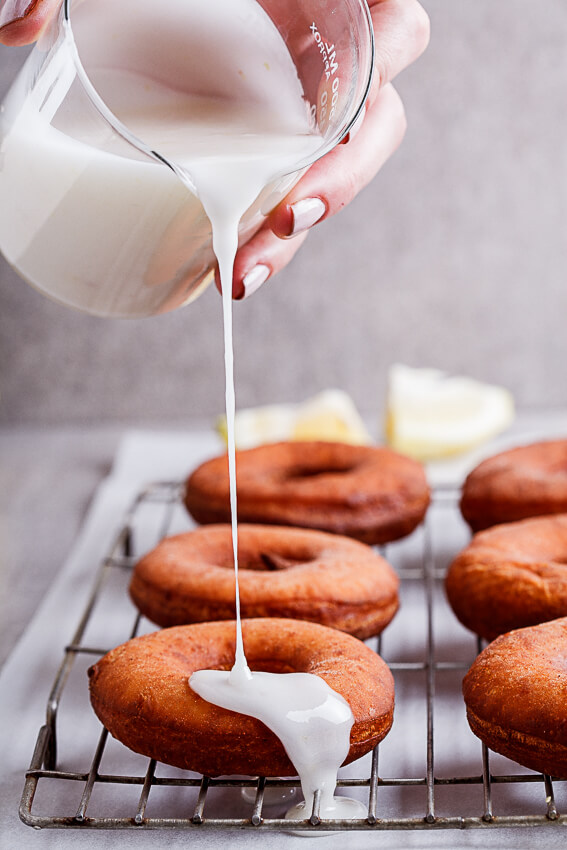 Lemon glazed doughnuts