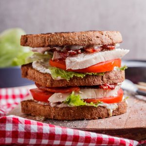 Turkey BLT Club sandwich