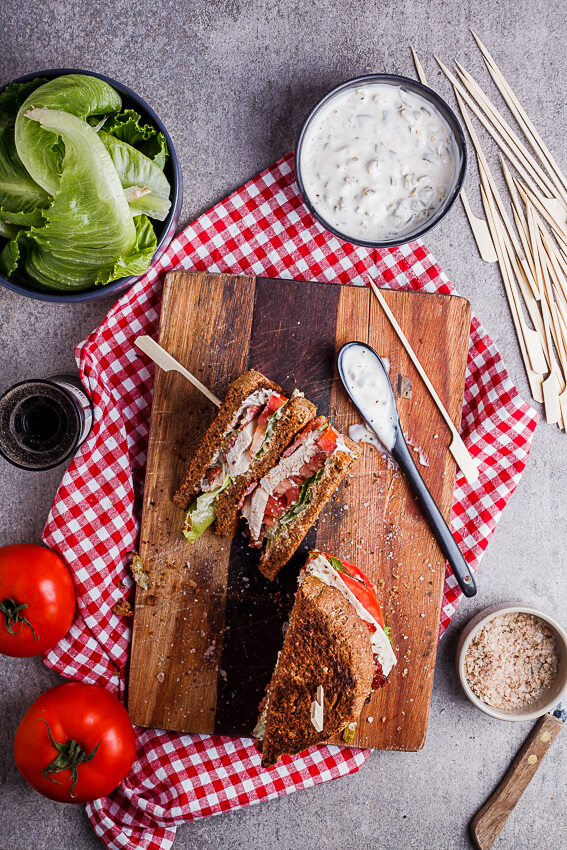 Turkey BLT Club sandwich