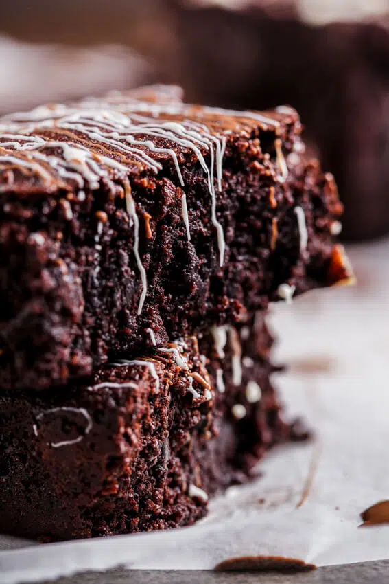 Triple chocolate coconut brownies