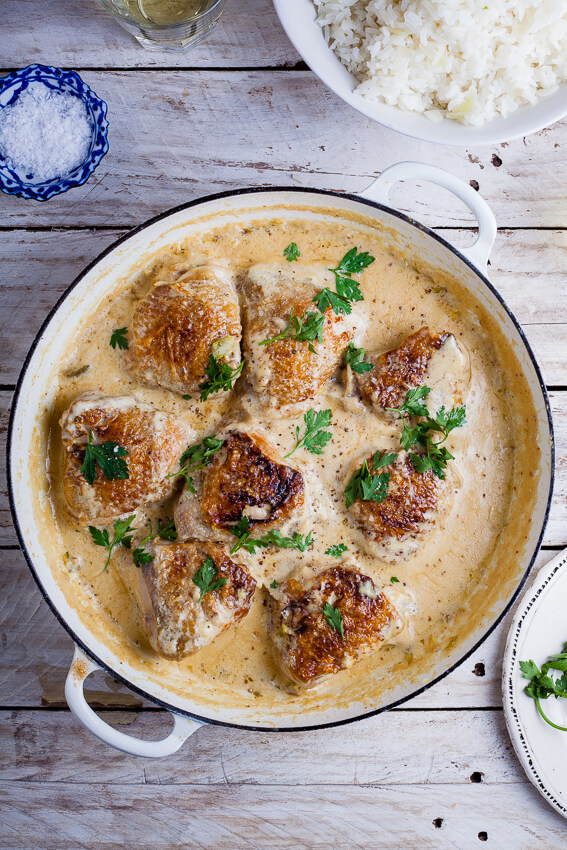 Nigel Slater's Coq au Riesling - Simply Delicious