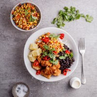 Caribbean chicken and rice bowls