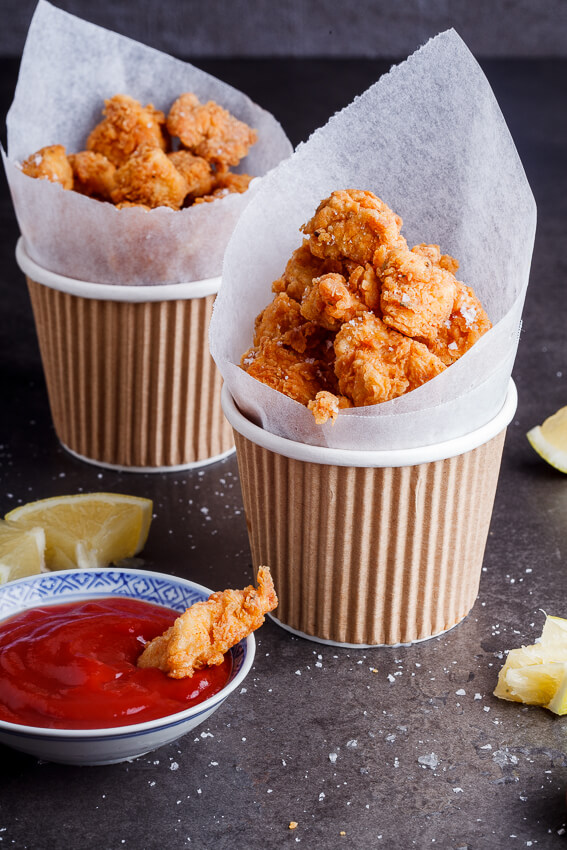 Crispy chicken pops