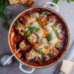 Cheesy baked meatballs