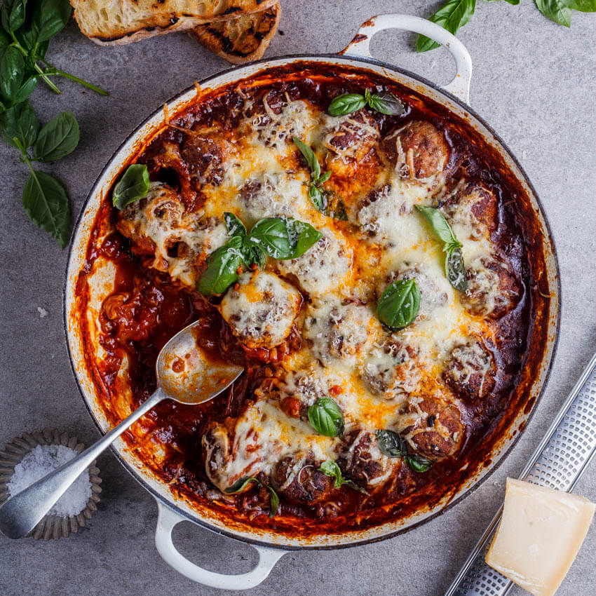 Cheesy Baked Meatballs How To Video Simply Delicious