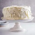 Lemon yoghurt cake with white chocolate frosting