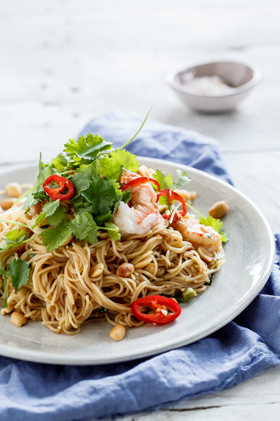 Vietnamese prawn salad with soy-lime dressing