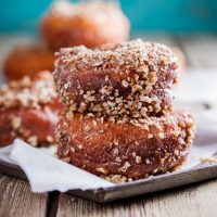 Caramel nut crunch doughnuts