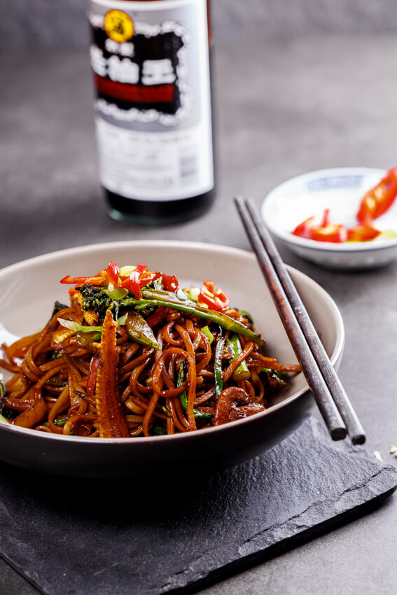 Einfaches Gemüse Chow Mein