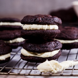 Chocolate wasted cookie sandwiches