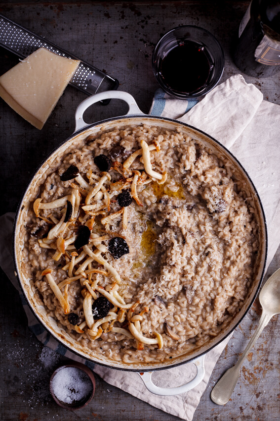 Black truffle and mushroom risotto