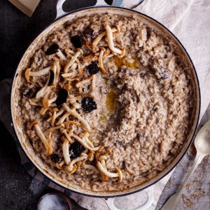 Black truffle and mushroom risotto