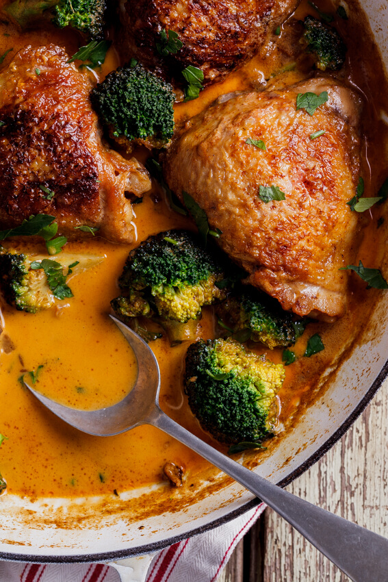 Coconut curry chicken thighs