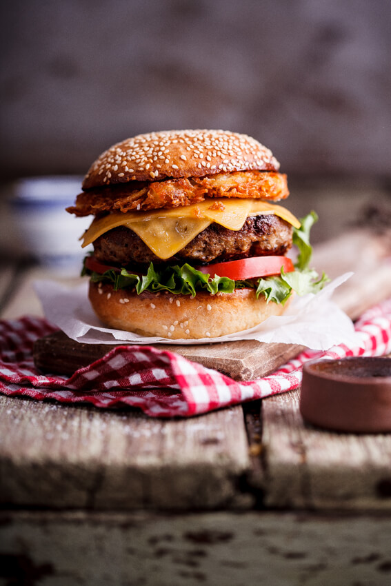 Hash brown cheeseburgers