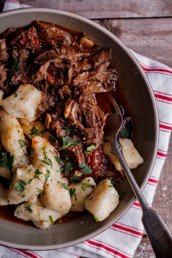 Lamb ragu with cauliflower gnocchi