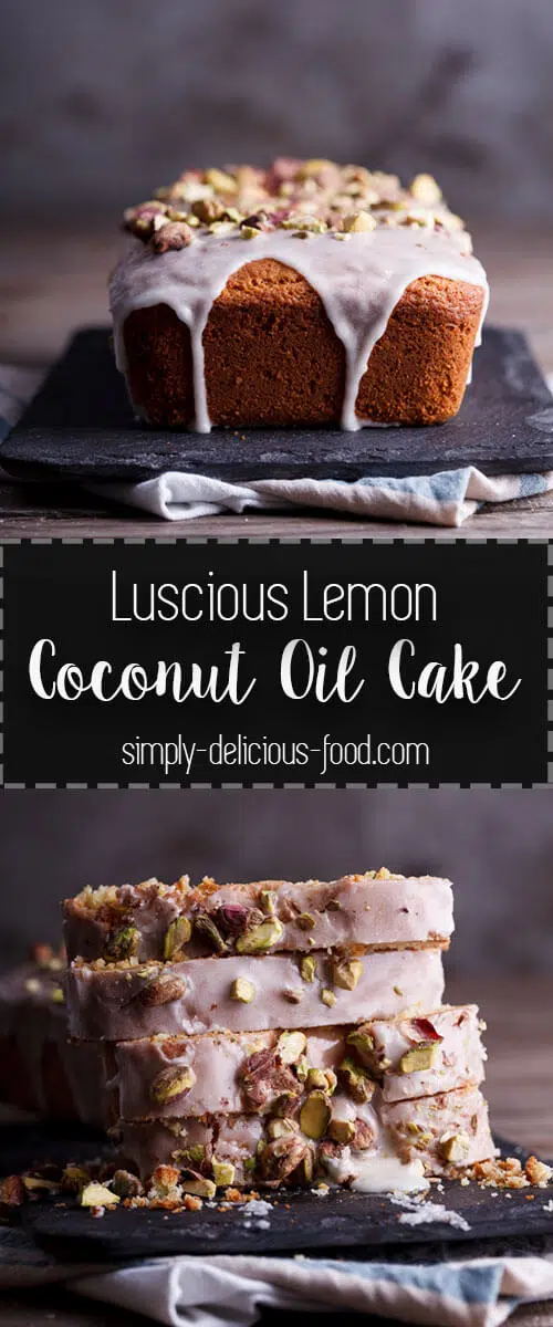 Lemon coconut oil cake