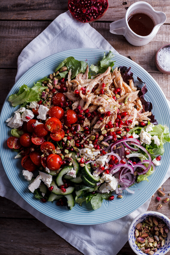 Leftover roast chicken is perfect used in this aromatic Moroccan chicken salad recipe. An aromatic dressing adds just the right amount of zest and flavor.