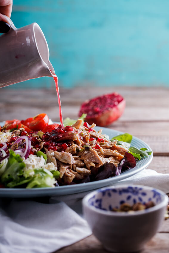 Leftover roast chicken is perfect used in this aromatic Moroccan chicken salad recipe. An aromatic dressing adds just the right amount of zest and flavor.