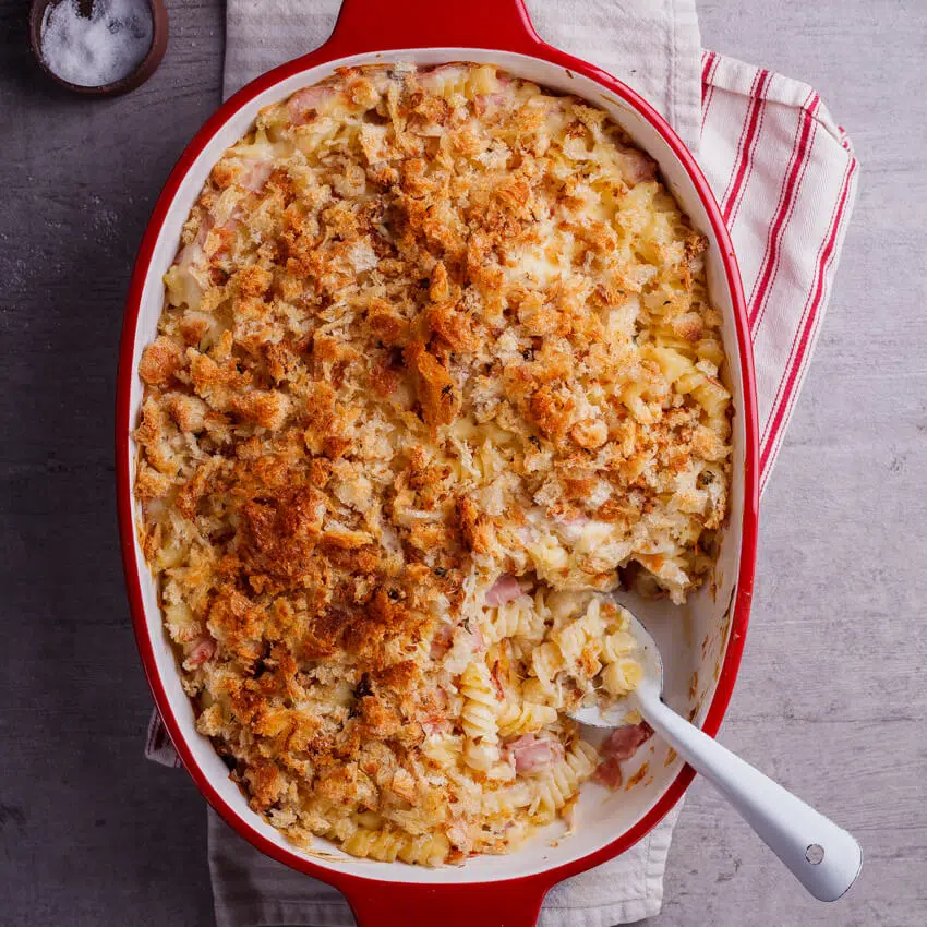 Chicken Cordon Bleu pasta bake