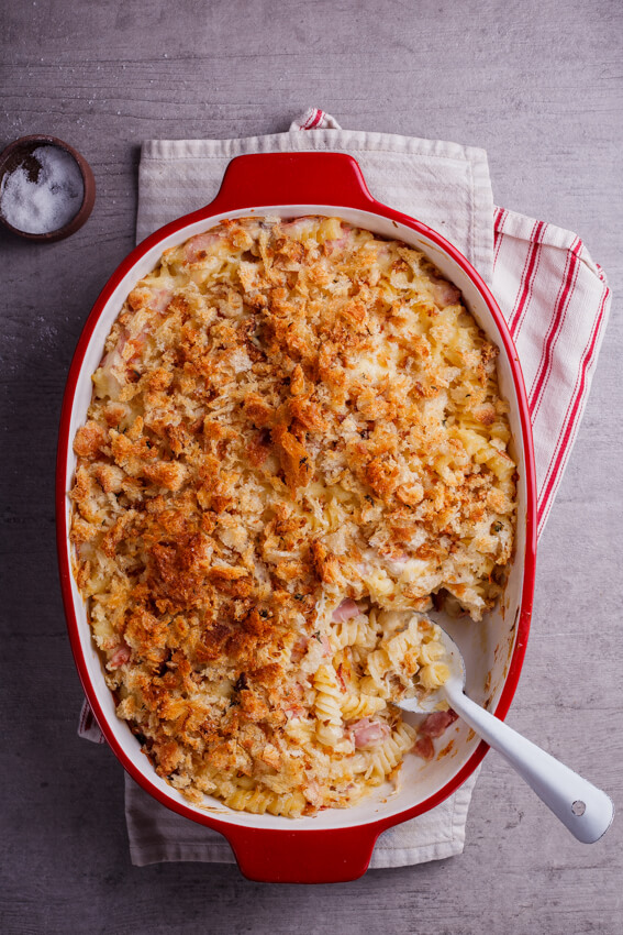 Chicken Cordon Bleu pasta bake - Simply Delicious