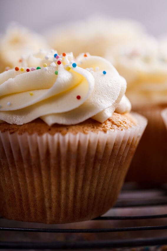 Classic vanilla cupcakes with whipped buttercream Simply Delicious