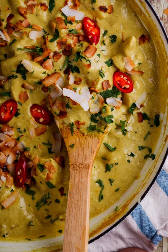 Creamy cashew chicken curry