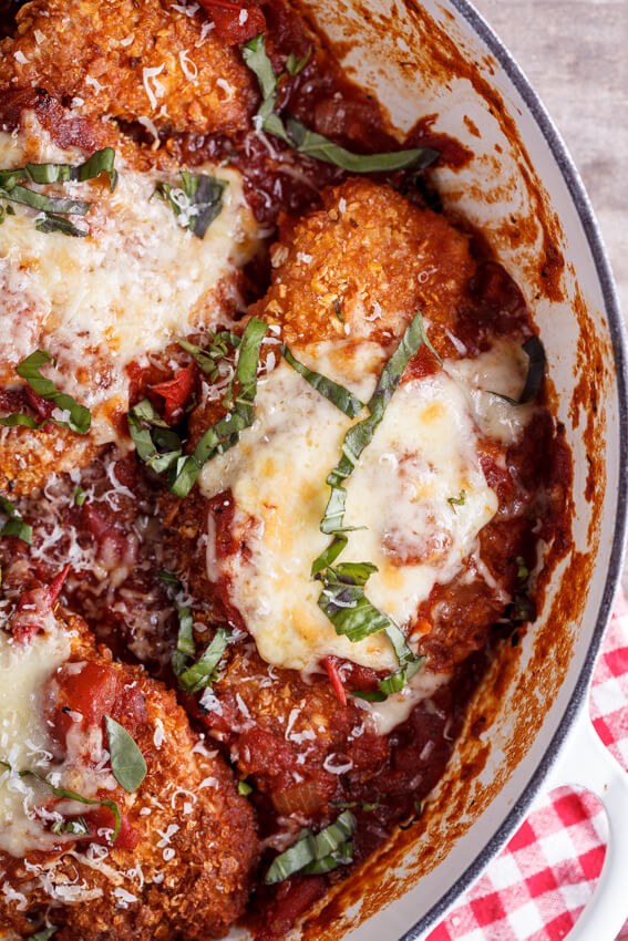 Crispy corn flake Chicken Parmesan