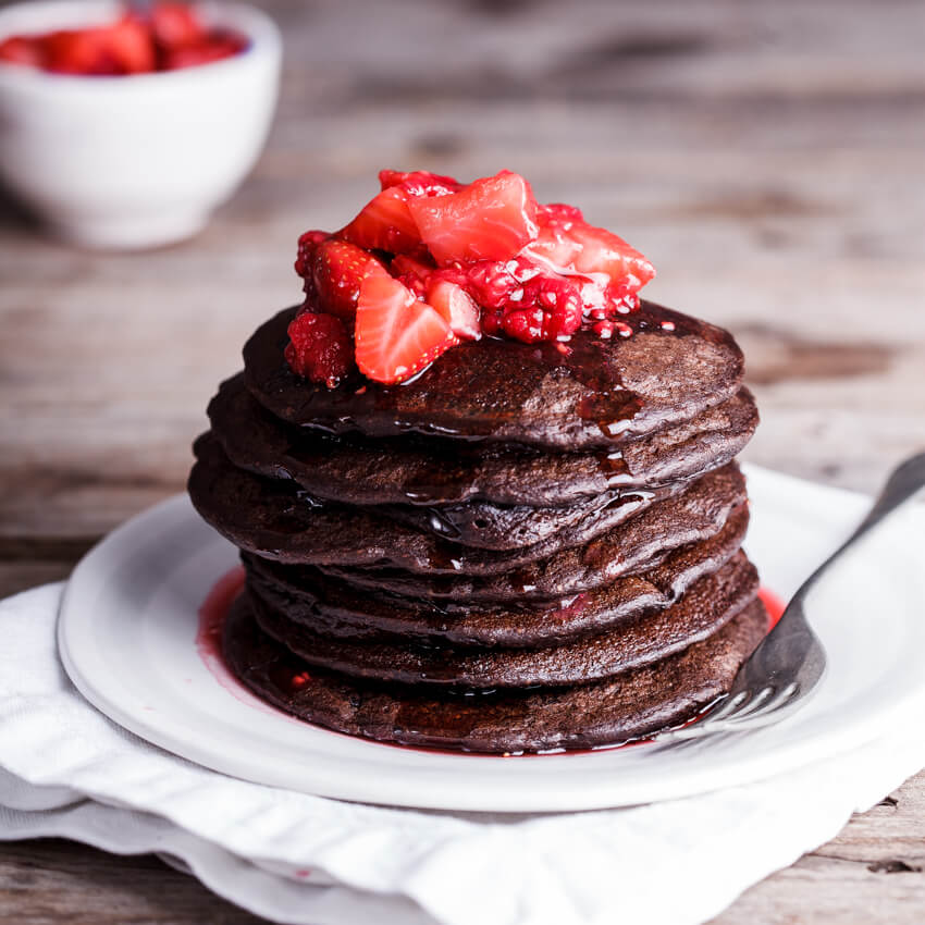 Easy And Healthy Chocolate Banana Oat Pancakes Simply Delicious