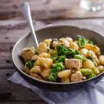 Creamy chicken and broccoli gnocchi