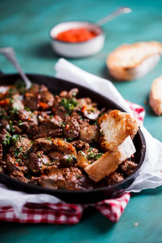Easy peri-peri chicken livers