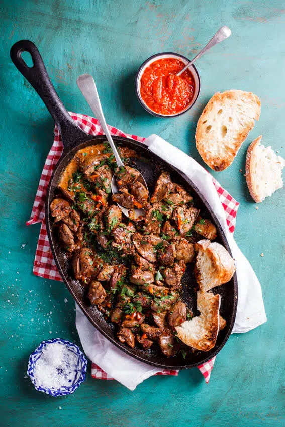 Easy peri-peri chicken livers