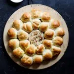 Camembert dinner roll wreath
