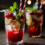 Cranberry and ginger mojito