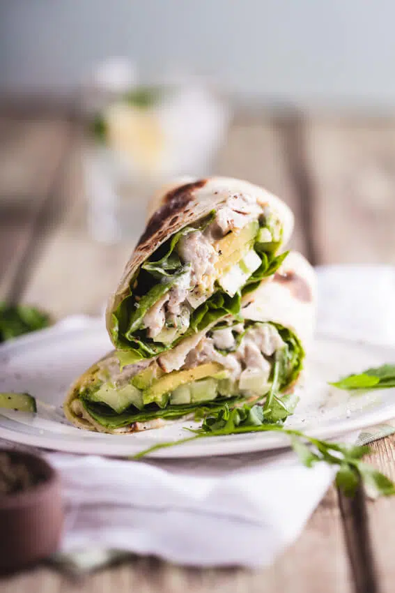 Healthy turkey Caesar wrap