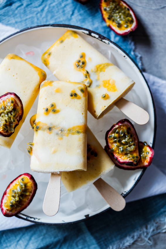 Tropical smoothie breakfast popsicles