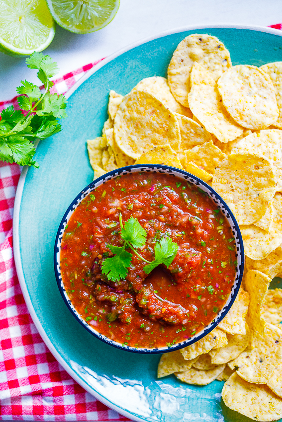 Fresh Salsa Recipe (5 Minutes!) - Wholesome Yum