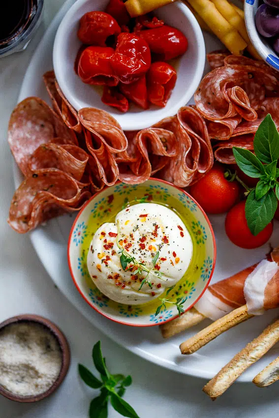 Marinated mozzarella