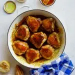 Sticky lemon-honey chicken
