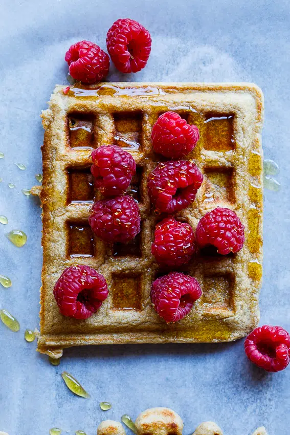 Easy healthy banana oat waffles