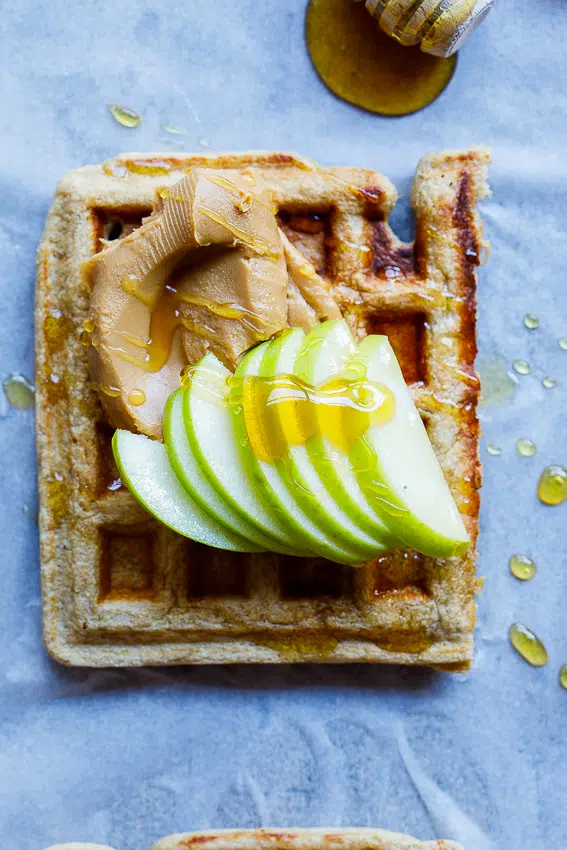 Easy healthy banana oat waffles