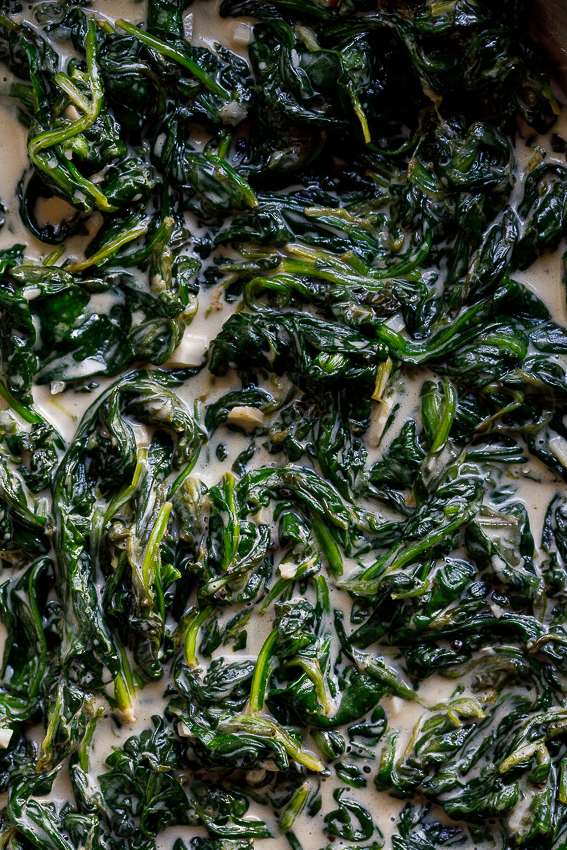 Easy creamed spinach