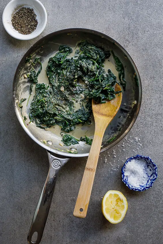 Easy creamed spinach