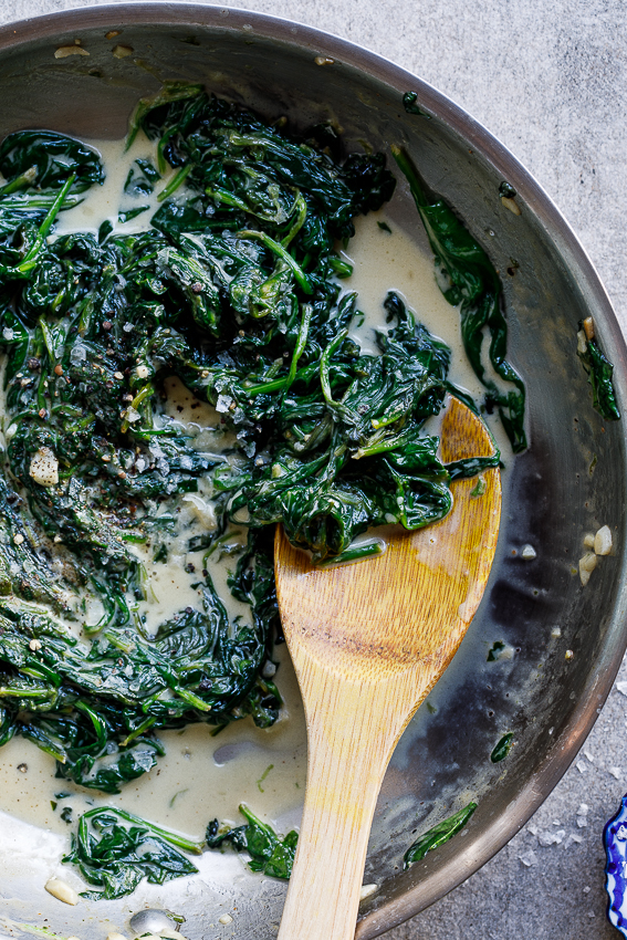 Easy creamed spinach