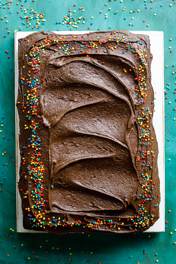 Easy peanut butter chocolate sheet cake